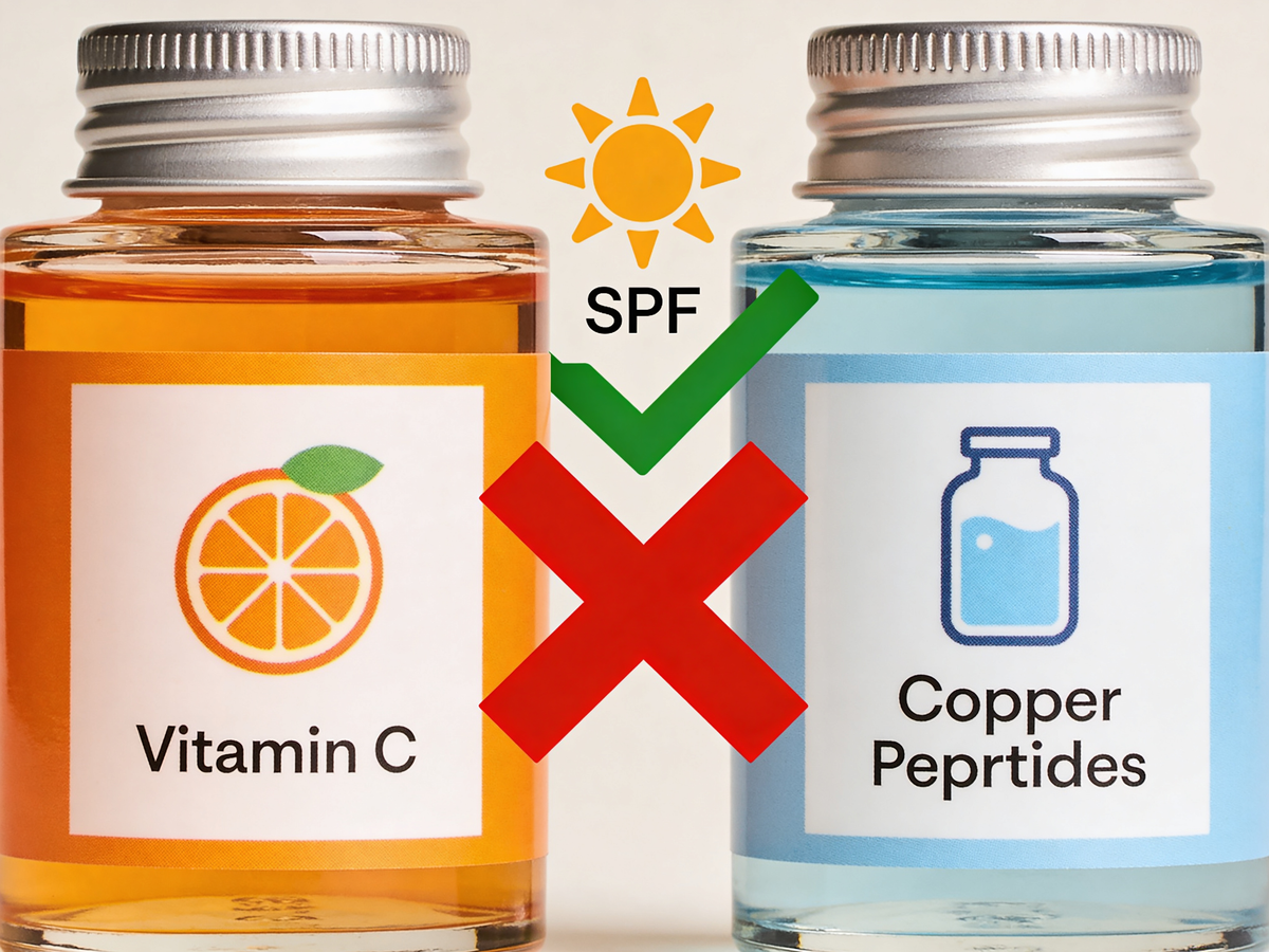 Schemat z czym nie łączyć kosmetyku jakim jest krem z witaminą c